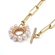 Brass Paperclip Chains Necklace & Bracelet Jewelry Sets SJEW-JS01098-7