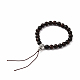 Creazione di braccialetti elasticizzati con perline di legno gioielli buddisti BJEW-JB05786-03-1