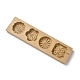 Stampo per mooncake con stampa in legno di faggio con motivo floreale WOOD-K010-04A-1