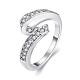 Los anillos de dedo de bronce Checa rhinestone para las mujeres elegantes RJEW-BB02158-7B-1