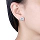 Clous d'oreilles en argent sterling à la mode EJEW-BB30024-P-3