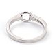 真鍮製マイクロペーブクリアキュービックジルコニアフィンガー指輪  エナメル  リング  プラチナメッキ  usサイズ6 3/4(17.1mm) RJEW-J074-02P-A-3