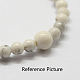 Perle naturali bianche rotonde giada tratto bracciali BJEW-G550-06-4mm-4