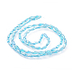 Electroplate Transparent Glass Beads Strands EGLA-L015-FR-A01-3