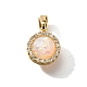 Латунные микро проложить кубического циркония подвески KK-K398-27G-01-1