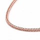 925 collar de cadenas de trigo de plata esterlina para mujer STER-I021-03B-RG-2