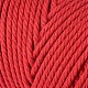 コットン糸  マクラメコード  装飾的な糸のスレッド  DIYの工芸品について  ギフトラッピングとジュエリー作り  レッド  4mm  約109.36ヤード（100m）/ロール OCOR-WH0032-44A-01-2