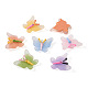36 piezas 6 colores resina diy mariposa colgantes accesorios RESI-TA0001-43-2