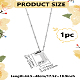 1 шт. латунная цепочка с подвесками в виде букв из сплава NJEW-LP0001-41J-P-2