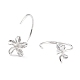 Серьги-гвоздики из стерлингового серебра с цветком 925 для девушек и женщин EJEW-I259-12S-2