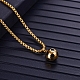 Ожерелье с подвеской в виде футбола из титановой стали и эмали с цепочками-коробочками PW-WG87622-01-1