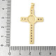 Латунные микро проложить кубического циркония крест подвески ZIRC-I071-04G-01-3