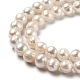 Fili di perle di perle d'acqua dolce coltivate naturali PEAR-L033-22-2