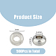 Dicosmétique 500pcs 202 perles d'espacement en acier inoxydable STAS-DC0015-09-2