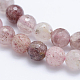 Chapelets de perles aux fraises en quartz naturel G-J373-18-8mm-2