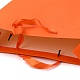 長方形の紙袋  ハンドル付き  ギフトバッグやショッピングバッグ用  レッドオレンジ  33x28x0.6cm CARB-F007-03G-5