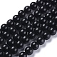 Chapelets de perles en pierre noire synthétique G-I288-A02-8mm-1-1