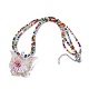 Lampwork Pendants Necklaces and Cowhide Leather Cord Necklaces Set NJEW-JN02316-M-3