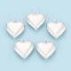 925 стерлингового серебра подвески сердца STER-N017-28S-1