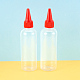 液体用のプラスチック製の空のボトル  先のとがった口のトップキャップ  レッド  12.4x3.5cm  容量：60ミリリットル  20個/セット DIY-BC0009-13-3