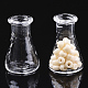半手動吹きガラスグローブカバー  DIYガラスバイアルペンダントチャーム用  花瓶  透明  22.5~26x15.5mm  半分穴：6mm  ボトル容量：1.8~2.3ml（0.06~0.07液量オンス） X-BLOW-R005-01-5