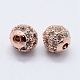 Perles de cubes zircone en laiton  ZIRC-F001-31-4mm-RG-1