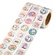6 Rolls 3 Style Flat Round Horse Pattern Tag Stickers DIY-LS0003-53-2