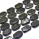 天然石ラブラドライトビーズ連売り  多面カット  ナゲット  19.5~21.5x14~14.5x5.5~6.5mm  穴：2mm  約17個/連  15.55インチ（39.5cm） G-L552P-05-1