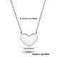 Rhodium Plated 925 Sterling Silver Heart Jewelry Set LE7132-1-2