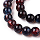 Baking Painted Glass Beads Strands DGLA-Q023-6mm-DB70-3