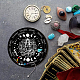 Creatcabin Tableau pendule Bouddha phase de lune planche de divination en bois avec 7 collier pendule en cristal chakra message métaphysique fournitures de sorcellerie pour décoration débutant wiccan 8 pouces FIND-CN0001-15E-6