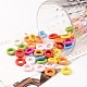 Mixed Color Donut Natural Wood Beads X-TB233Y-2