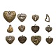 Unique Ideas for Valentines Day Mixed Tibetan Style Alloy Heart Pendants TIBEP-X0004-02-AB-1