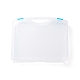 プラスチック製のポータブル収納ボックス  ジュエリーツール収納用  長方形  ホワイト  27x33x6.8cm CON-P019-01-2