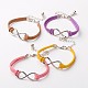 Tibetan Style Alloy Infinity Link Bracelets BJEW-JB01478-1