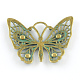 Papillon pendentifs en alliage de zinc PALLOY-R065-069-FF-2