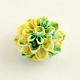 Dahlia Flower Spray Painted Resin Cabochons CRES-R155-08-1