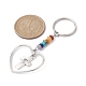 Porte-clés pendentif en alliage coeur KEYC-JKC00626-02-3