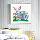 DIY Square Rabbit Theme Diamond Painting Kits DIAM-PW0004-024-2