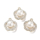 Colgantes de perlas de imitación abs FIND-C042-05G-1