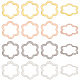 Nbeads 32шт 4 цвета кованые латунные кольца для соединения цветов KK-NB0001-58-1