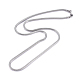 304 colliers de chaînes serpent rond en acier inoxydable NJEW-G340-02P-2
