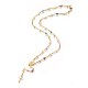 304 Stainless Steel Rosary Bead Necklaces NJEW-E133-05G-1