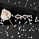 600 pièces sans trou abs en plastique imitation perle perles rondes MACR-LS0001-04-6