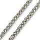 Trendy Men's 201 Stainless Steel Wheat Chain Necklaces NJEW-L043A-45P-2