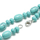 Synthetic Turquoise Beaded Necklaces NJEW-S390-10-2