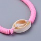 Umweltfreundliche handgefertigte Heishi Perlen geflochtene Armbänder aus Fimo BJEW-JB04318-4