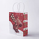 クラフト紙袋  ハンドル付き  ギフトバッグ  ショッピングバッグ  クリスマスパーティーバッグ用  長方形  カラフル  21x16x8cm CARB-E002-S-A06-1