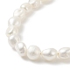 Collier de perles baroques naturelles avec 304 chaînes de trombones en acier inoxydable pour femme NJEW-JN04108-4