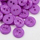 Flat Round/Animal Face 2-Hole Acrylic Sewing Buttons X-BUTT-E072-B-03-1